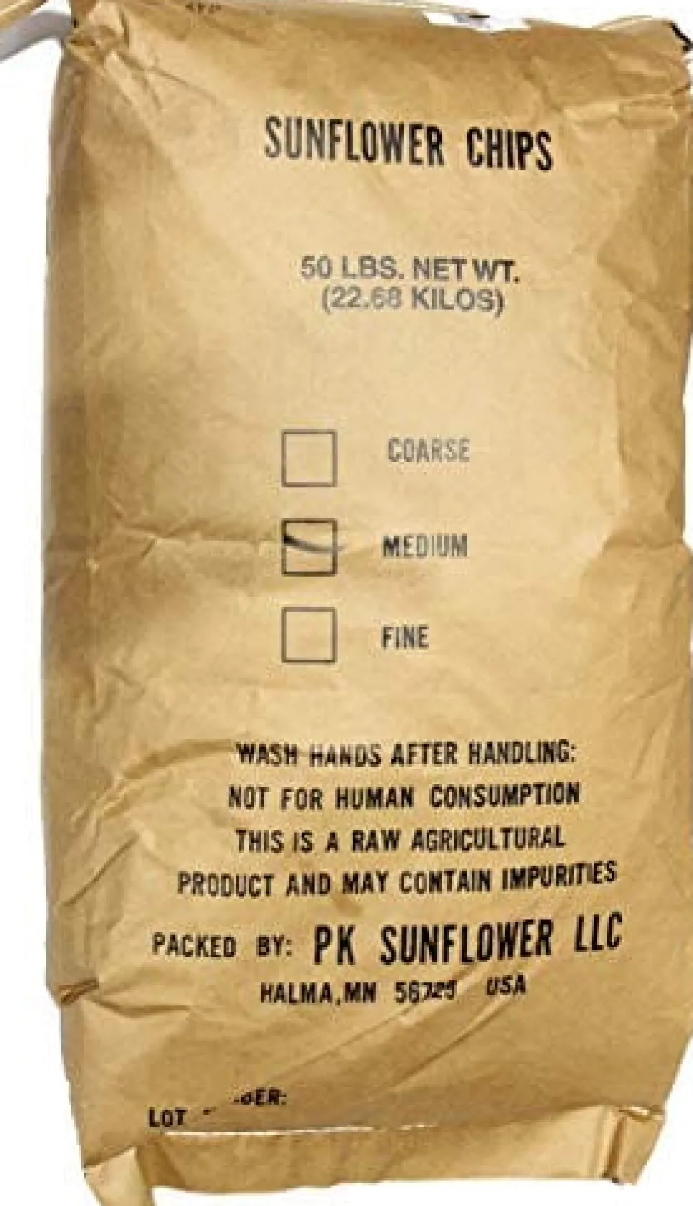 Shafer Medium Generic Sunflower Chips Wild Bird Food - 50 Lbs