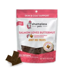 Shameless Pets Salmon says Butternut Squash Flavor Jerky Dog Treats - 5 Oz - Case of 6