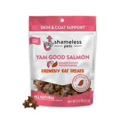 Shameless Pets Yam Good Salmon and Sweet Potato Crunchy Cat Treats - 2.5 Oz - Case of 12