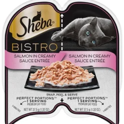 Sheba Perfect Portions Cuts Chk/Alf, Salm/Creamy Sauce Twin Multi-Pack Wet Cat Food - 1.98 lb - 2 Count -