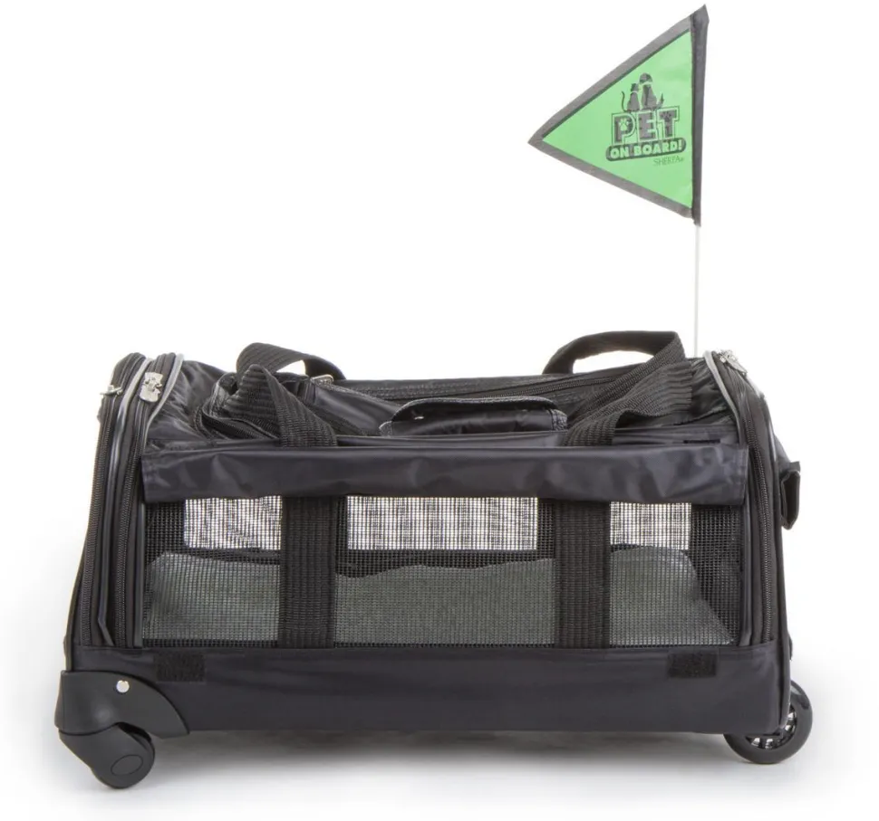 Sherpa Ultimate On Wheels Airline Approved Travel Pet Carrier - Black - Large