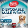 Simple Solution Disposable Male Wrap Dog Diapers - Toy - 12 Pack