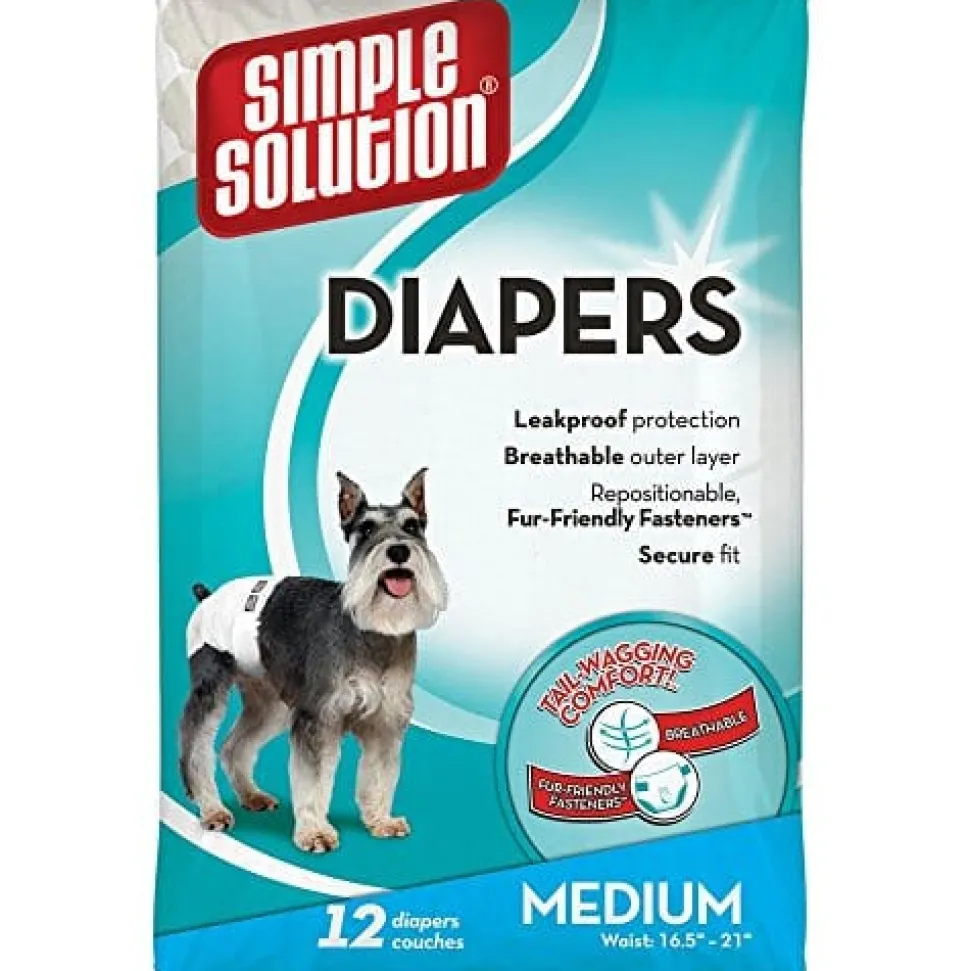Simple Solution Disposable Dog Diapers - Small - 12 Pack