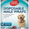 Simple Solution Disposable Male Wrap Dog Diapers - Large - 12Pk