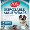 Simple Solution Disposable Male Wrap Dog Diapers - Medium - 12 Pack