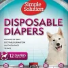 Simple Solution Disposable Dog Diapers - X Extra Large - 12 Pack