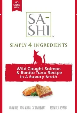 Simply 4 Ingredients SA-SHI Salmon & Tuna Wet Cat Food - 1.76 oz - Case of 8