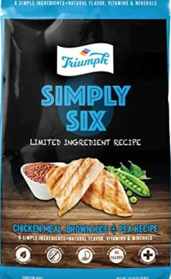 Simply Six Limited Ingredient Dry Dog Food - Chicken - 3 Lbs - 6 Pack