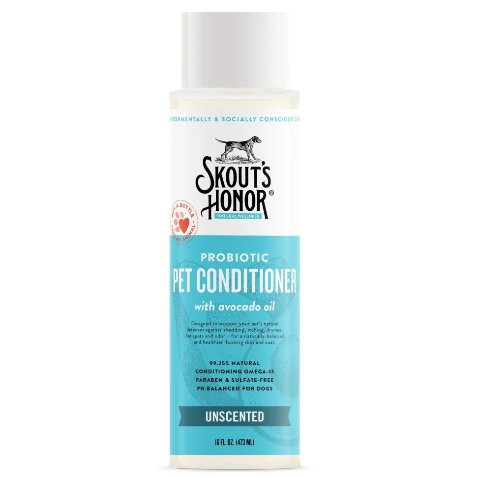 Skout's Honor Cat and Dog Conditioner - Unscented - 16 oz Bottle
