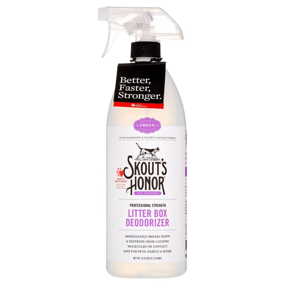 Skout's Honor Litter Box Cat Deodorizing Spray - 35 oz Bottle