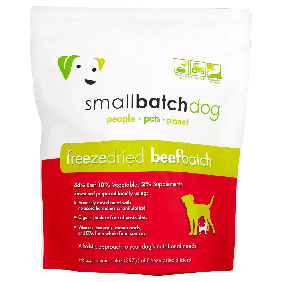 Small Batch Dog Freeze-Dried Sliders Beef - 14 Oz