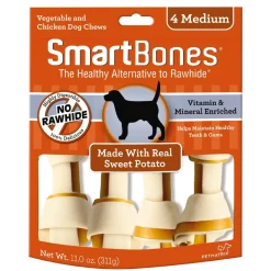 Smartbones Dog Dental and Hard Chews - Sweet Potato - Medium - 4 Pack