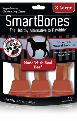 Smartbones Dog Dental and Hard Chews - Beef - Large - 3 Pack