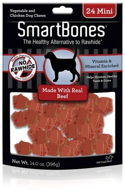 Smartbones Dog Dental and Hard Chews - Beef - Mini - 24 Pack