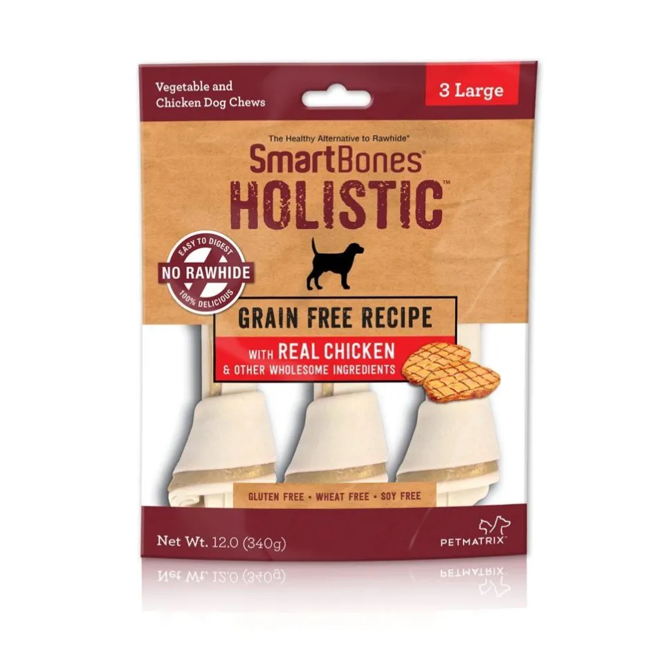 Smartbones Holistic Grain-Free Recipe Dog Dental and Hard Chews - Chicken - Large - 3 Pack
