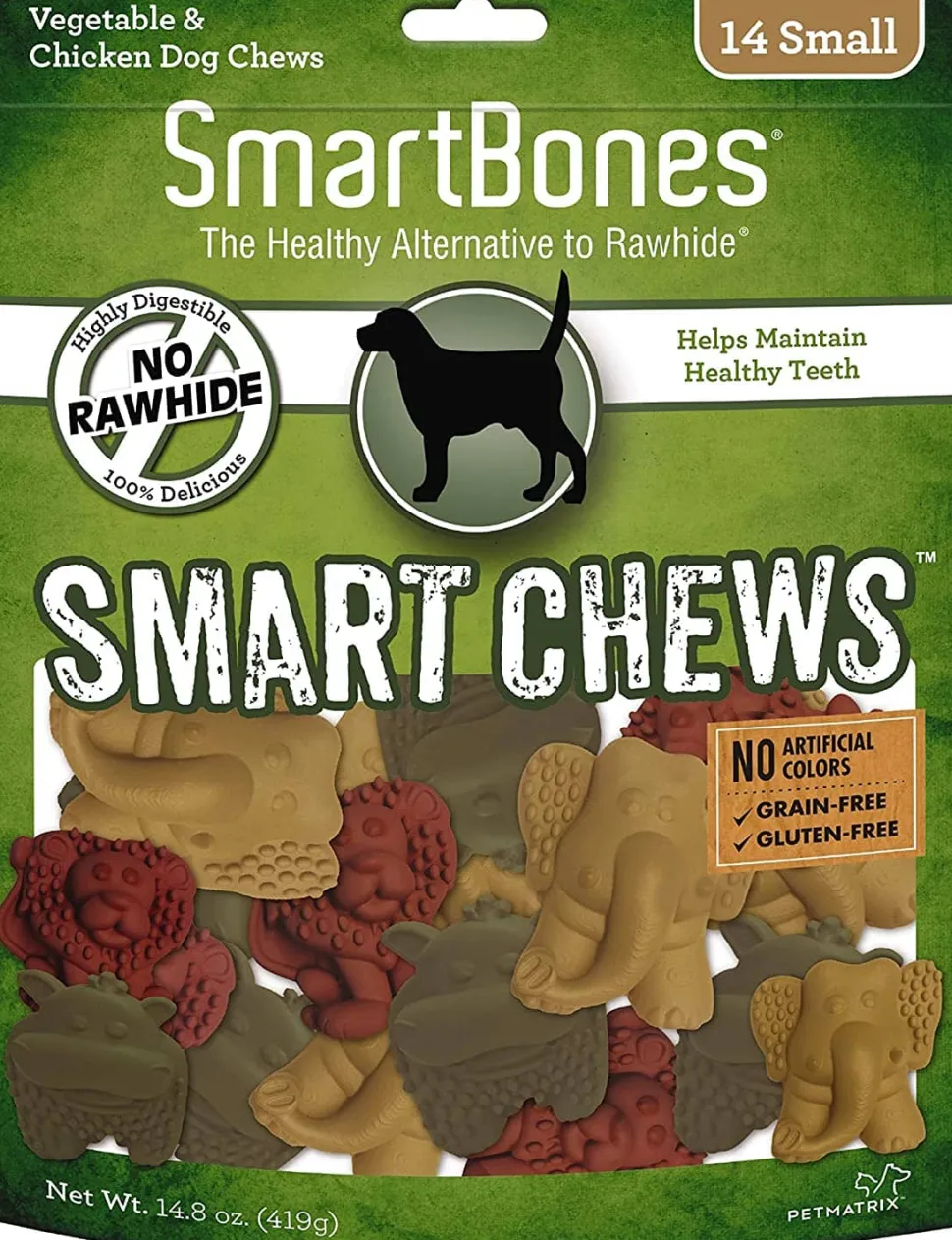 Smartbones Safari Smart Chews Dog Dental and Hard Chews - Chicken and Sweet Potato - Small - 14 Pack