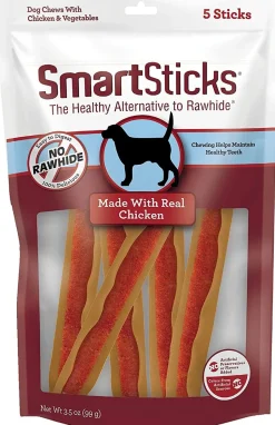 Smartbones Smartsticks Dog Dental and Hard Chews - Peanut Butter - 12 Pack