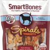 Smartbones Spirals Variety Pack Dog Dental and Hard Chews - Chicken Pork and Beef - 32 Count