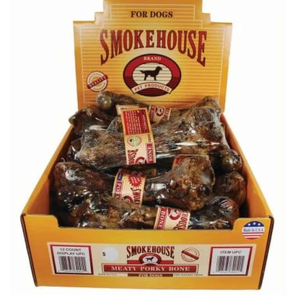 Smokehouse USA Meaty Porky Bones Natural Dog Chews - 12 Pack