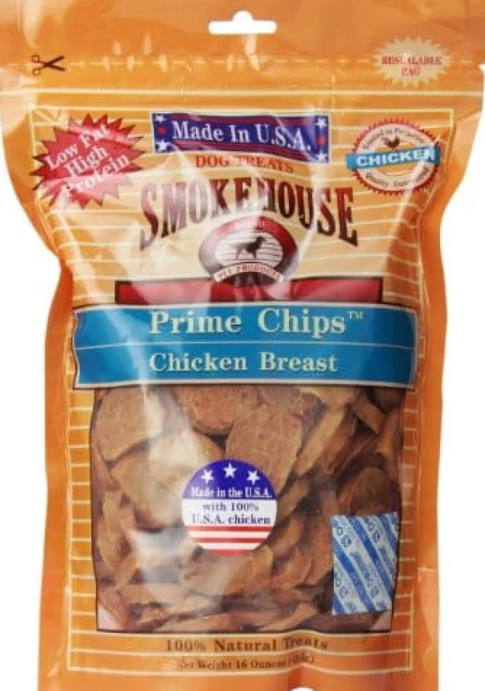 Smokehouse USA Prime Chips Natural Dog Chews - Chicken Breast - 16 Oz