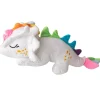 Snugarooz Drowzy The Dragon Squeak and Crinkle Plush Dog Toy - White - 14" Inches