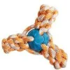 Snugarooz Fling N' Fun Rope and Ball Fetch Dog Toy - Mini - 4" Inches