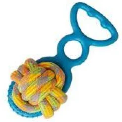 Snugarooz Grab N' Wag Rope and Rubber Tug Dog Toy - Assorted - 8" Inches