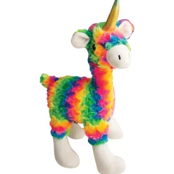 Snugarooz Mamma of All Llama Rainbow Squeak and Crinkle Plush Dog Toy - 15" Inches
