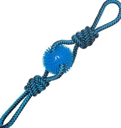 Snugarooz Spikey Baby Spikey Ball with Rope and Tug Dog Toy - 19" Inches
