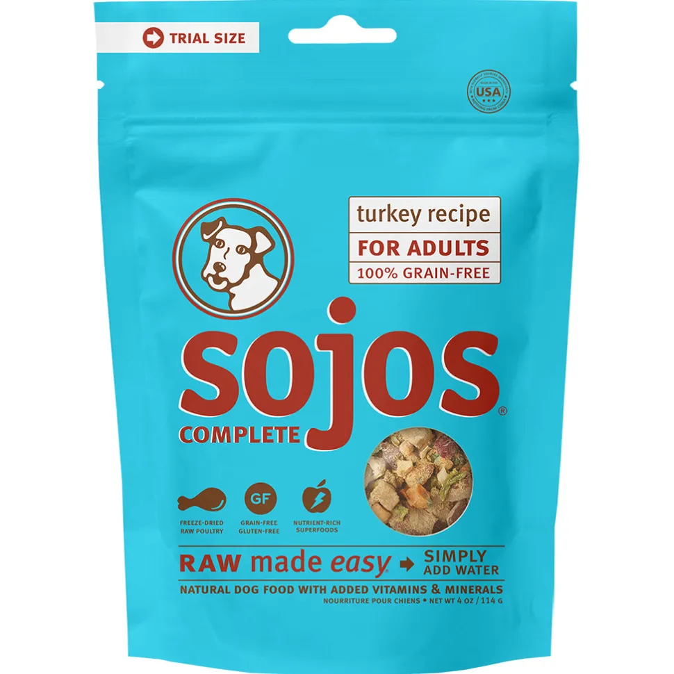 Sojos Freeze-Dried Dog Food Complete Adult Turkey - 4 Oz