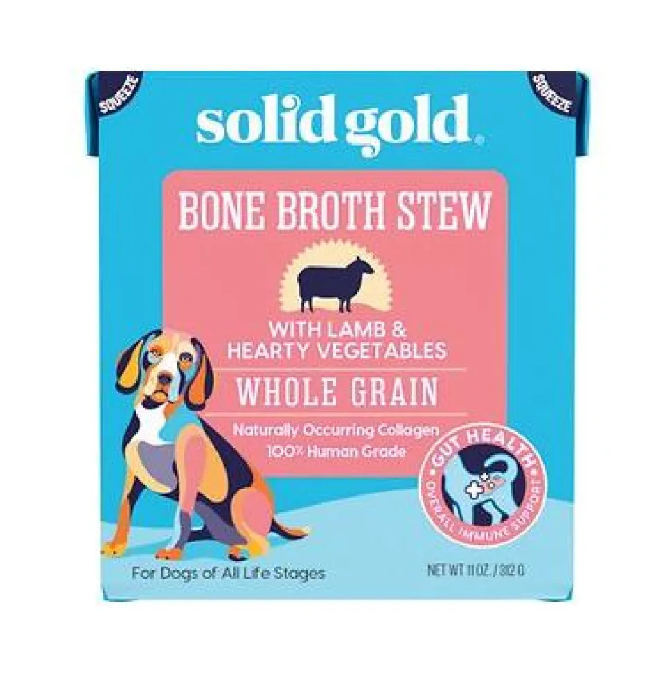 Solid Gold Bone Broth Lamb Stew with Hearty Vegetables Dog Food Topper - 11 Oz - Case of 6
