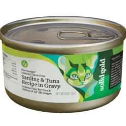 Solid Gold Five Oceans Sardines and Tuna Recipe in Gravy Canned Cat Food - 3 Oz - Case of 24