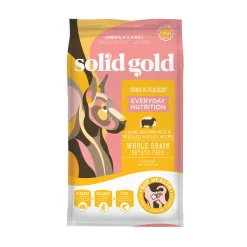 Solid Gold Hund-N-Flocken Whole Grain Beef Brown Rice and Barley Adult Dry Dog Food - 12 Lbs