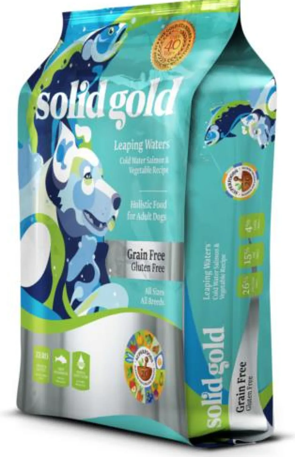 Solid Gold Leaping Waters Grain-Free Sensitive Stomach Salmon and Vegetable Dry Dog Food - 4 Lbs