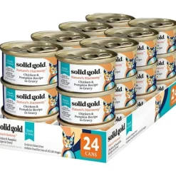 Solid Gold Nature's Harmony Grain-Free Chicken Shreds in Pumpkin Gravy Canned Cat Food - 3 Oz - Case of 24