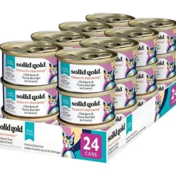 Solid Gold Nature's Harmony Grain-Free Chicken and Tuna in Gravy Canned Cat Food - 3 Oz - Case of 24