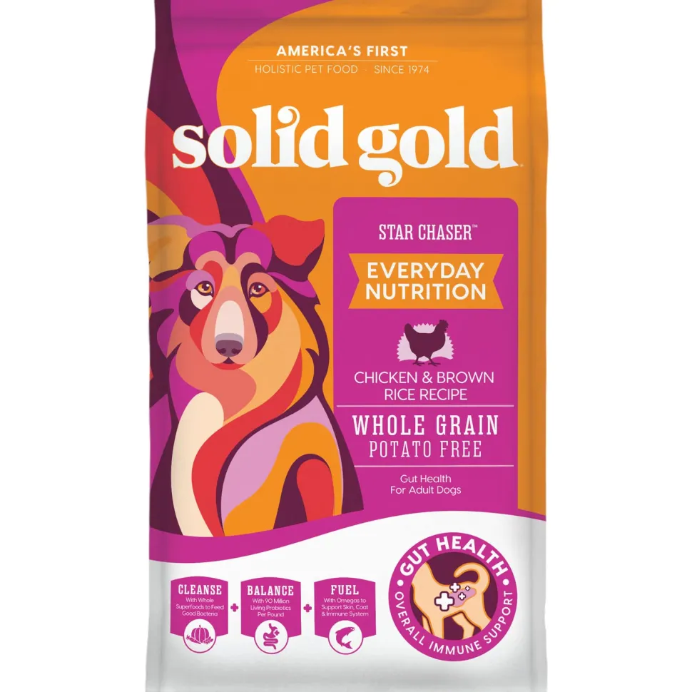 Solid Gold Star Chaser Chicken and Brown Rice with Vegetables Adult Dry Dog Food - 24 Lbs