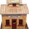 Songbird Essentials Beach Cottage Bird House - Brown/Tan - 8.75 X 5.5 X 10.3 I