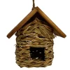 Songbird Essentials Hanging Grass Roosting Pocket with Roof - 11 In