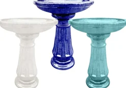 Southern Patio Southern Patio Miami Birdbath Ceramic Pallet