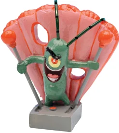 SpongeBob Plankton Aquarium Ornament - Green, Pink and Grey - 2 in - Mini