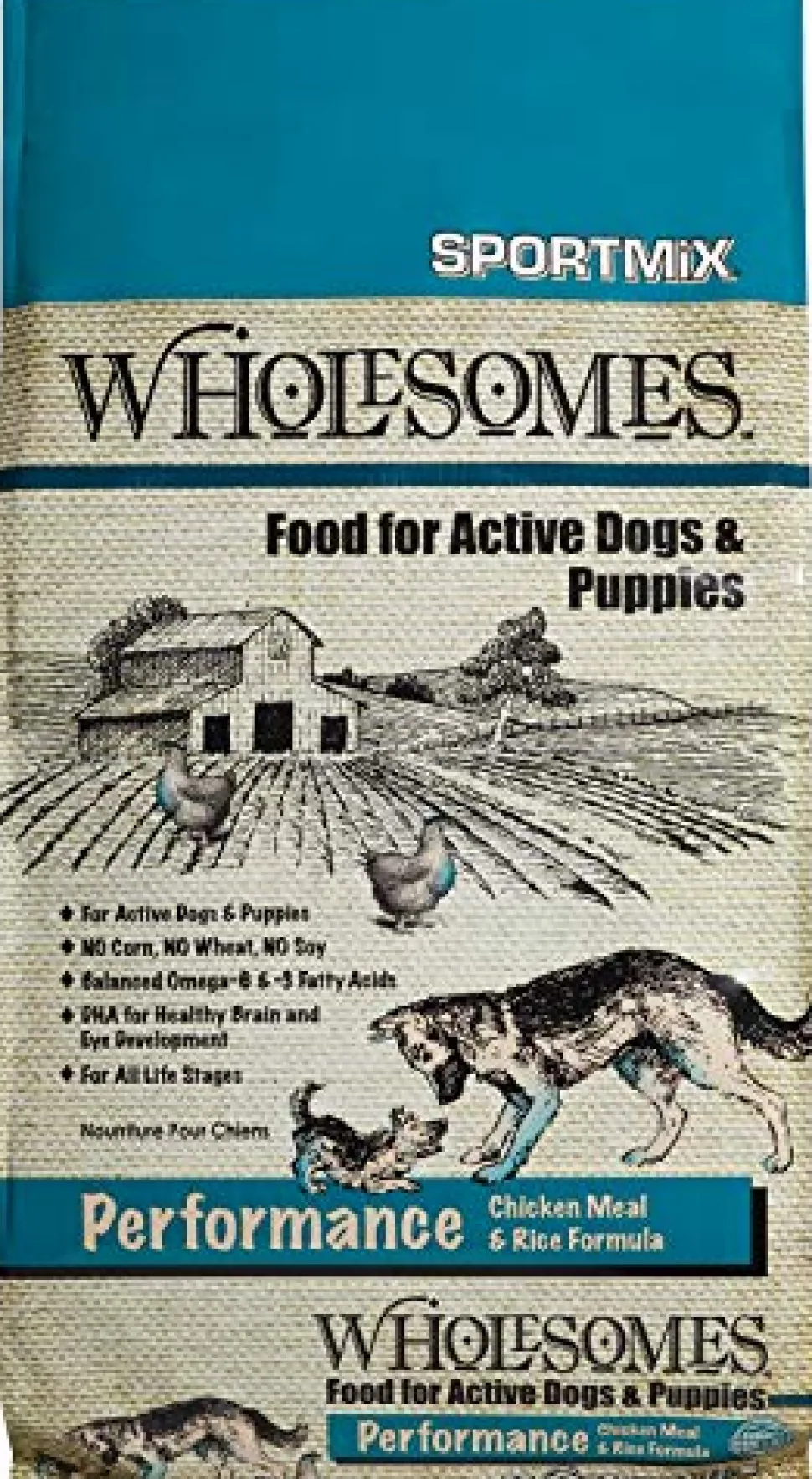 Sportmix Wholesomes Dog Performance Chicken and Rice Meal - 30 lbs