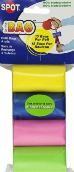 SPOT Iin The Bag Refill Pack of Dog Wastebags - 4 Pack or 60 Count