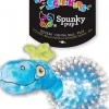 Spunky Pup Lil' Squeakers Dinosaur in Clear Spikey Ball Squeak and Plush Dog Toy