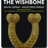 Spunky Pup Wishbone Chicken Flavored Durable Nylon Fetch Dog Toy - Large
