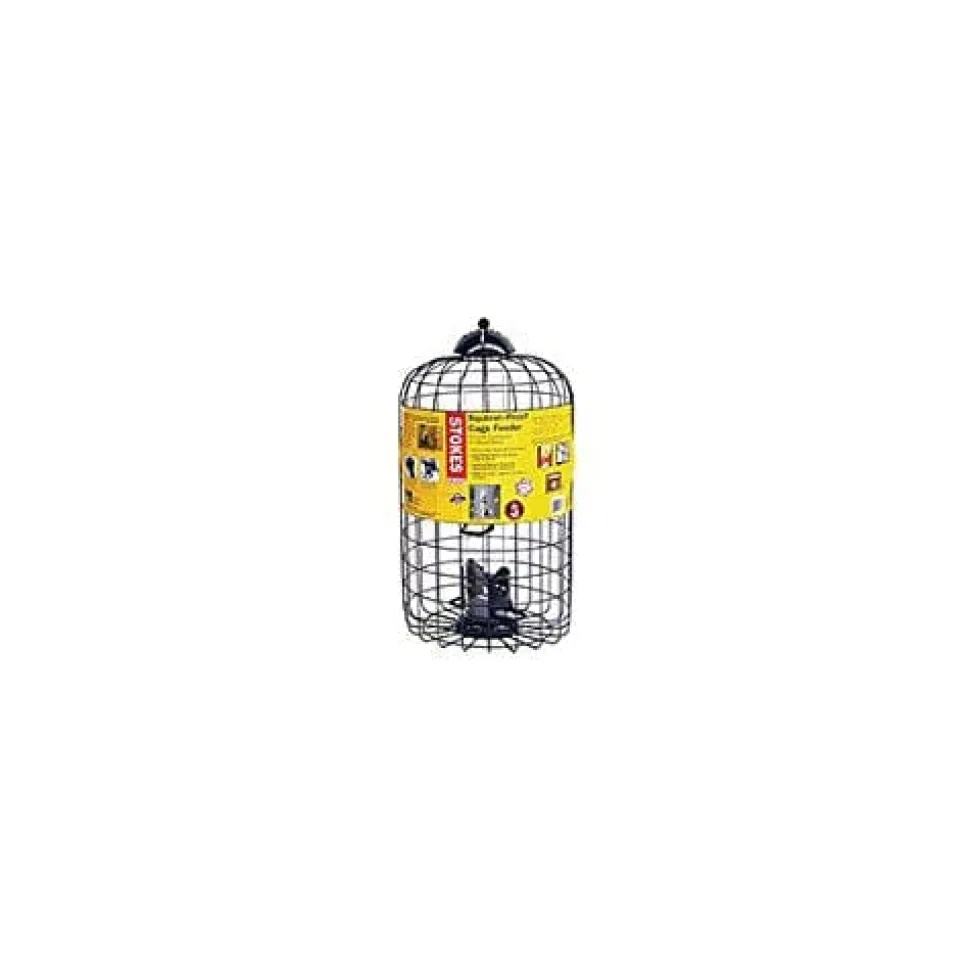 Squirrel-X Squirrel Resistant Caged Haven Wild Bird Feeder - Black - 1.3 Lbs Cap