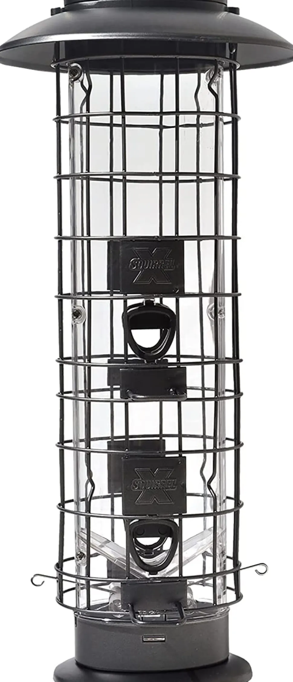 Squirrel-X4 Squirrel Resistant Tubed Wild Bird Feeder - Silver - 1.5 Lbs Cap