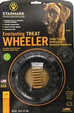 Starmark USA Everlasting Treat Wheeler Dog Dental and Hard Chews - Black - Large