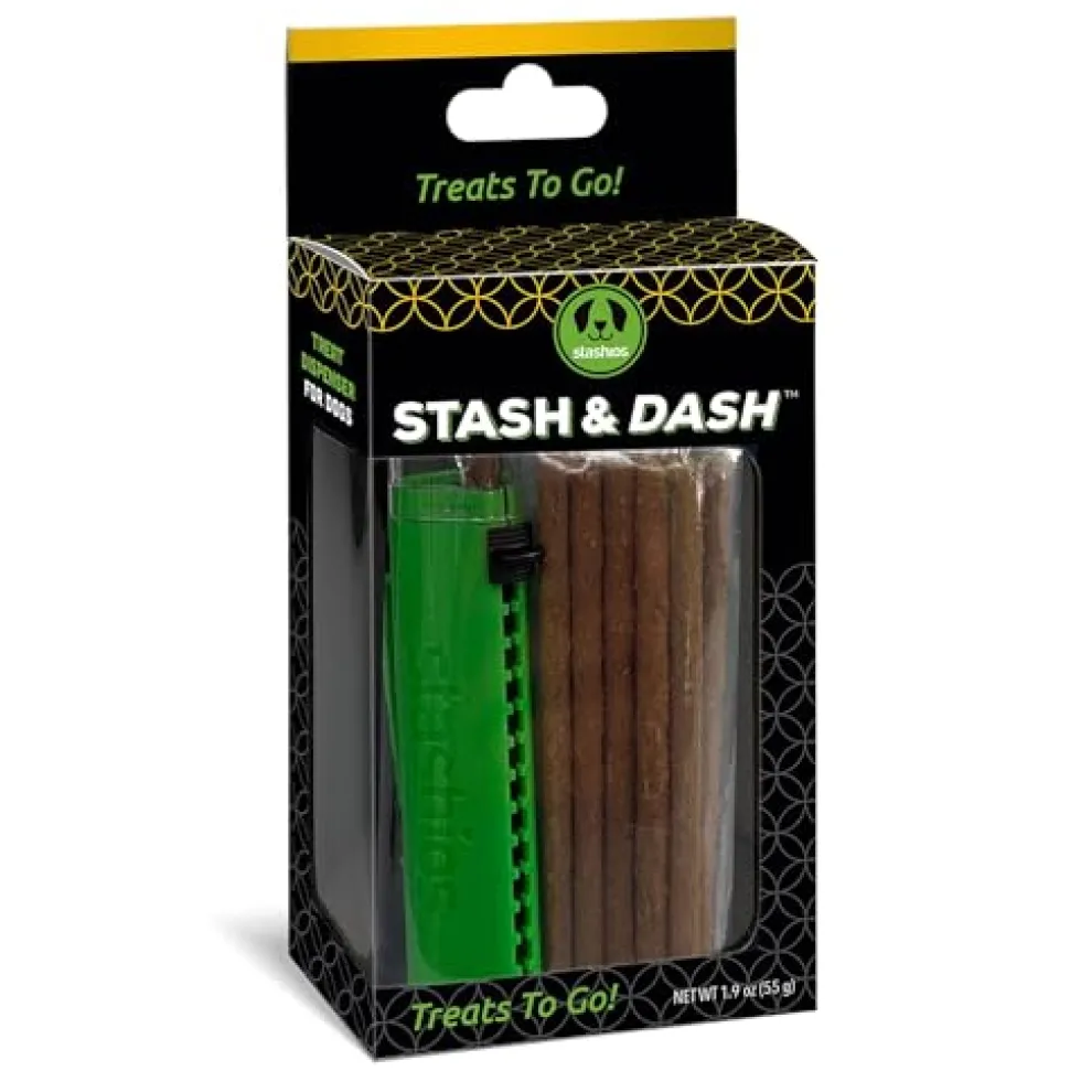 Stashios Stash & Dash Kit Chicken Flavored Sticks Chewy Dog Treats with Dispenser - 1.9 Oz