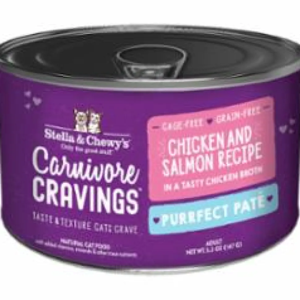 Stella & Chewy's Carnivore Cravings Pate Chicken and Salmon Canned Cat Food - 5.2 Oz - Case of 24
